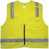 Glowear By Ergodyne Lime L/XL Hi-Vis FR Surveyor Vest - Class 2, NFPA 70E, Mesh 8262FRZ